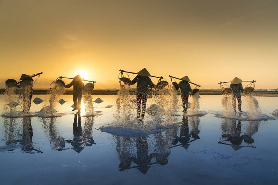 Sunrise At A Salt Field Tour